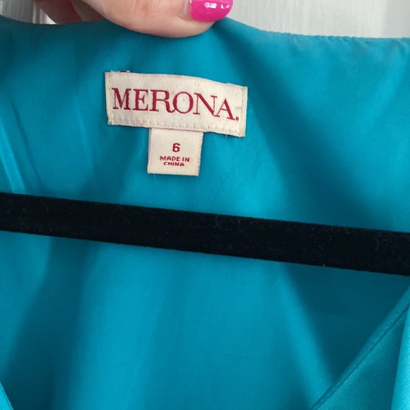 Merona V Neck Dress sz 6 - Picture 3 of 8